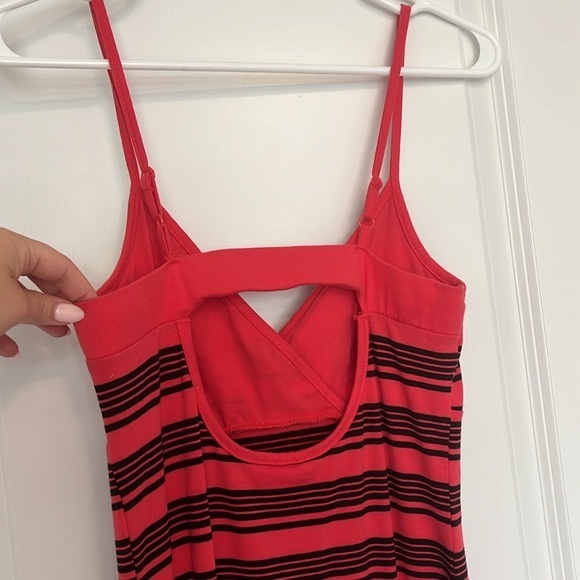 Pink and Black Maxi Dress with Padded Cups - Picture 5 of 6